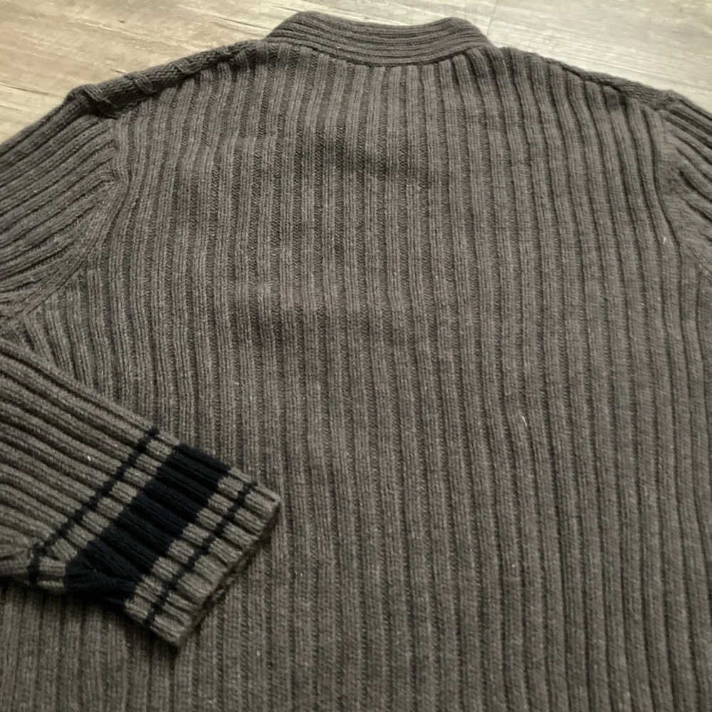BANANA REPUBLIC Cable Knit Sweater Men's Size Large‎ Brown Rabbit Hair Cotton